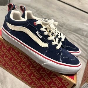 Vans Navy and White Sneakers